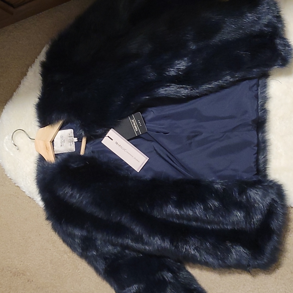 Zara Trafaluc faux fur jacket, size M
